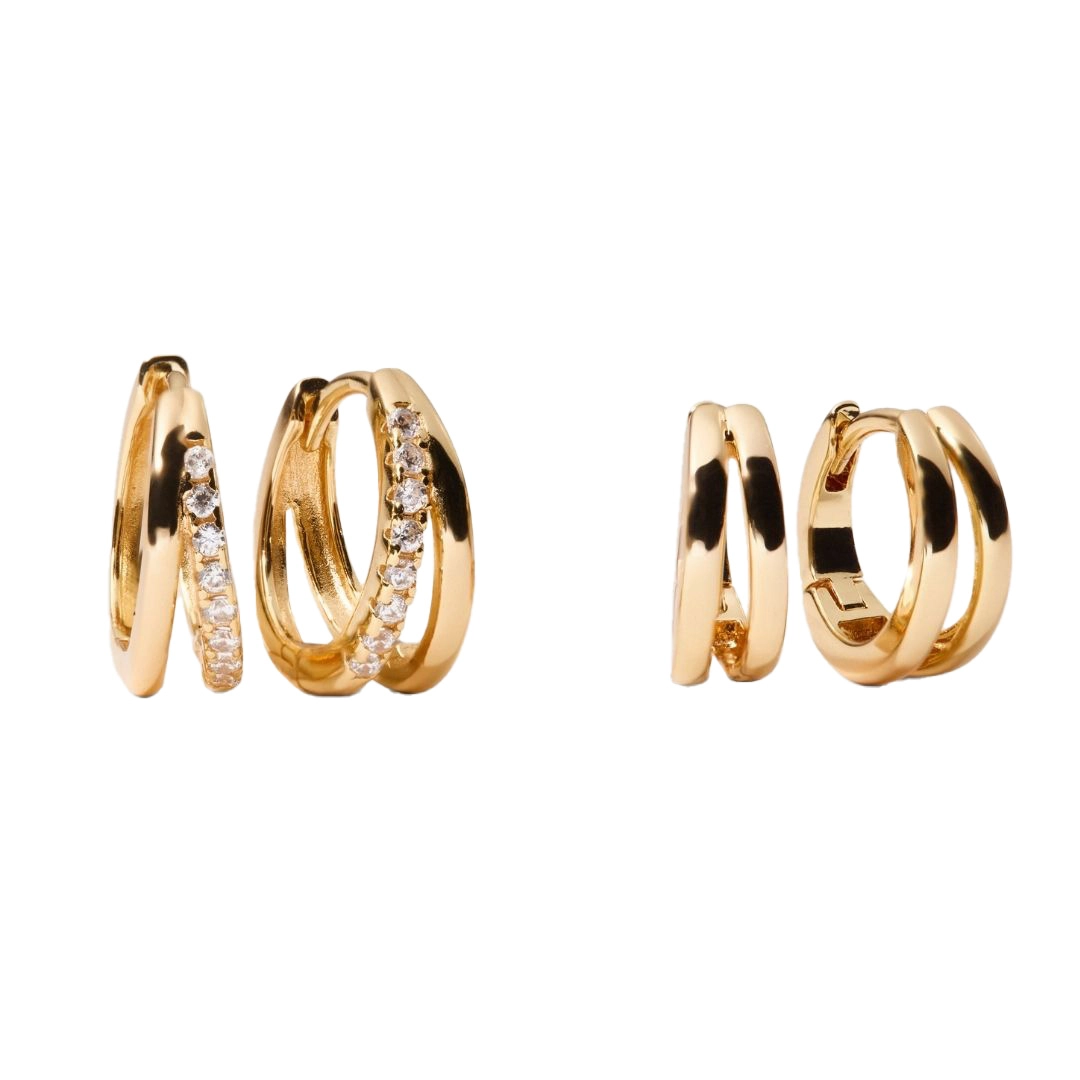 Sparv - Staple Hoops Combo Guld