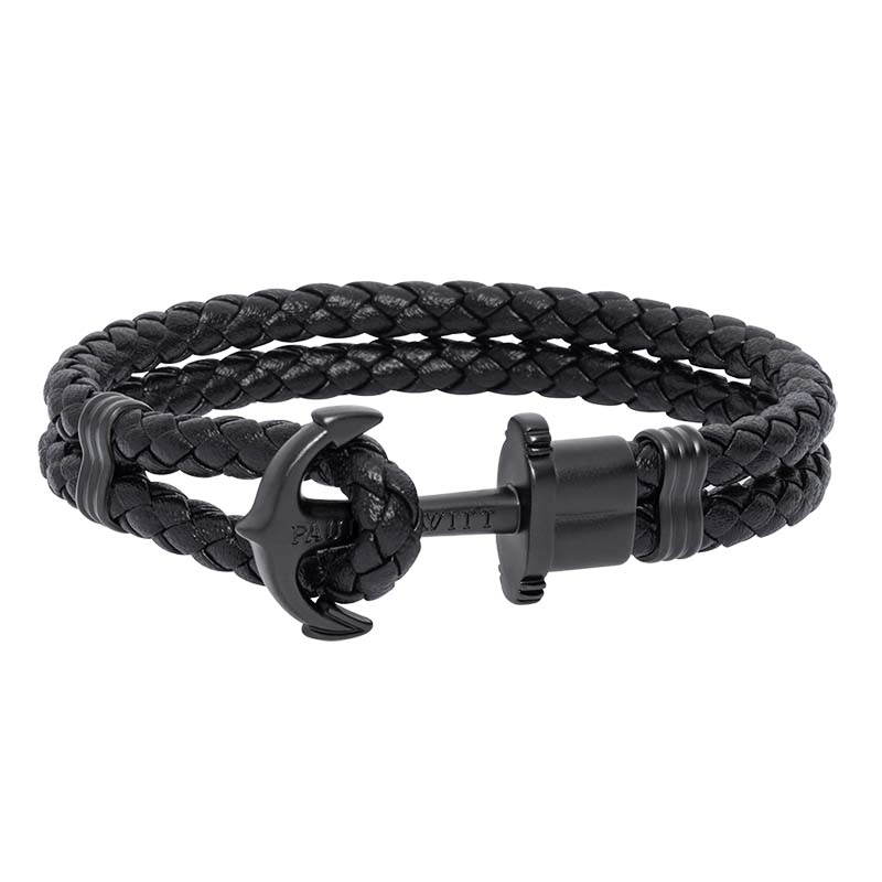 Paul Hewitt – Leather Phrep Armband Svart/Svart