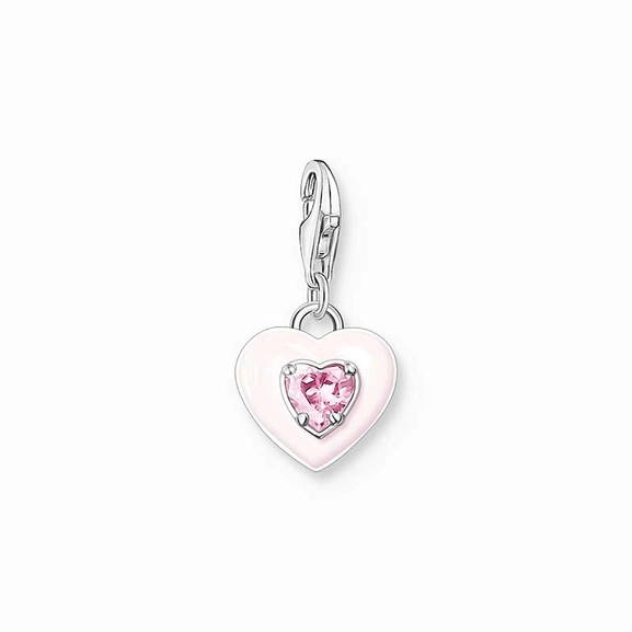 Charm-hängsmycke Hjärta Med Rosa Stenar - Thomas Sabo berlock - Snabb frakt & paketinslagning - Nordicspectra.se