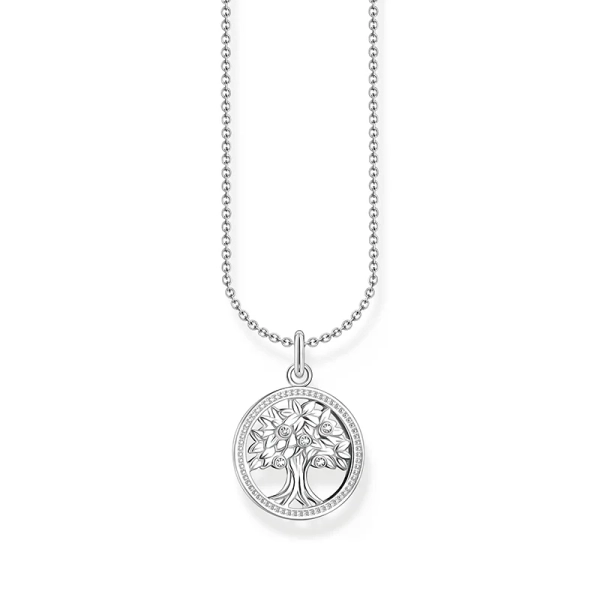 Kette mit Tree-of-Love-Anhänger und weißen Steinen Silber - Thomas Sabo - Nordic Spectra