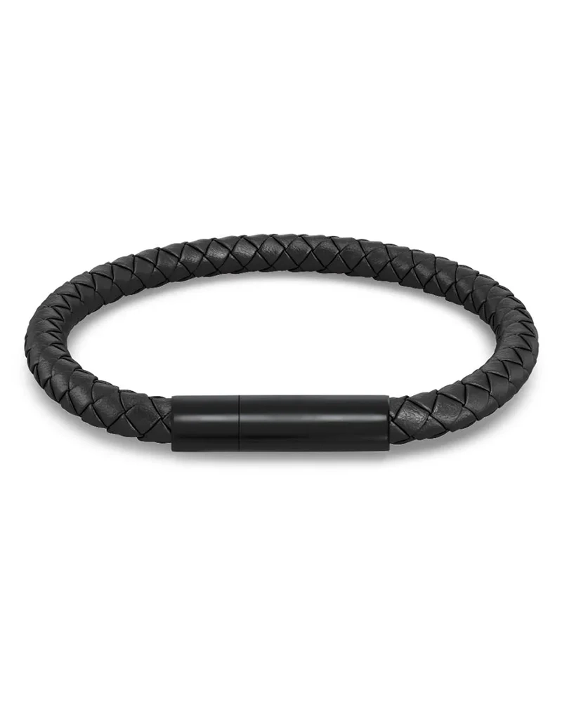 Franky Bracelet Leather Black Black - Edblad - Snabb leverans - Gratis paketinslagning