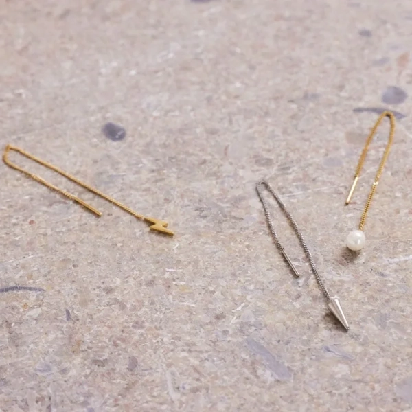 Pearl Chain Earrings Gold - Edblad - Snabb frakt & paketinslagning - Nordic Spectra