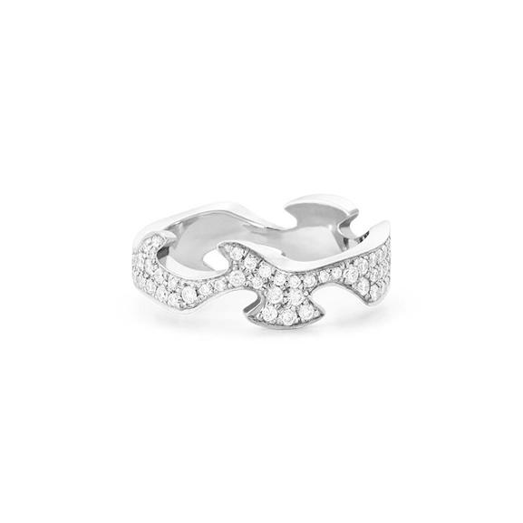 Fusion Mittring Vitguld & Pavé Diamanter - Georg Jensen ringar - Snabb frakt & paketinslagning - Nordicspectra.se