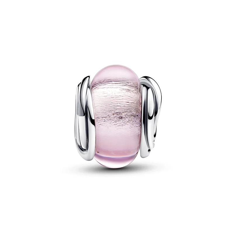 Umschlungenes Rosafarbenes Murano-Glas Charm - PANDORA - Nordic Spectra