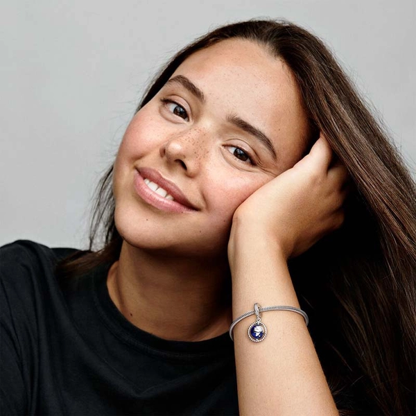 Drehender Globus Charm-Anhänger von PANDORA, Schneller Versand - Nordicspectra.de