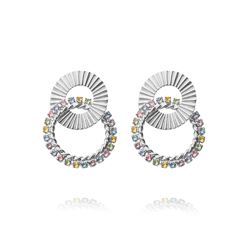 Caroline Svedbom - Gianna Earrings Rhodium Pastel Combo