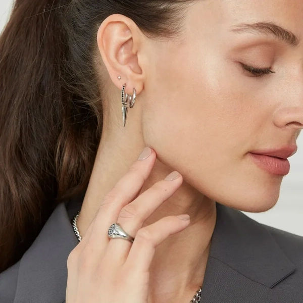 Peak Hoops Sparkle Black Steel - Edblad - Snabb leverans - Gratis paketinslagning