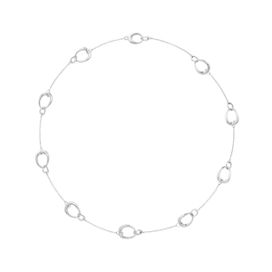 Offspring Multi Halsband i silver med sammankopplade länkar