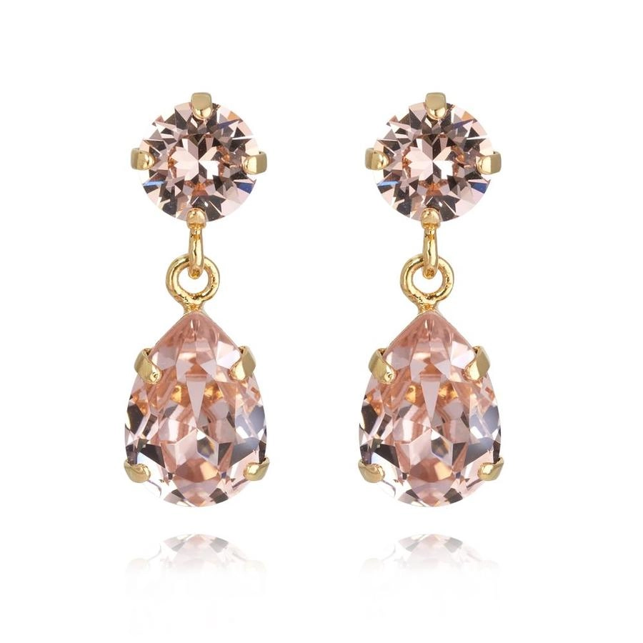 Caroline Svedbom - Mini Drop Earrings Gold Vintage Rose