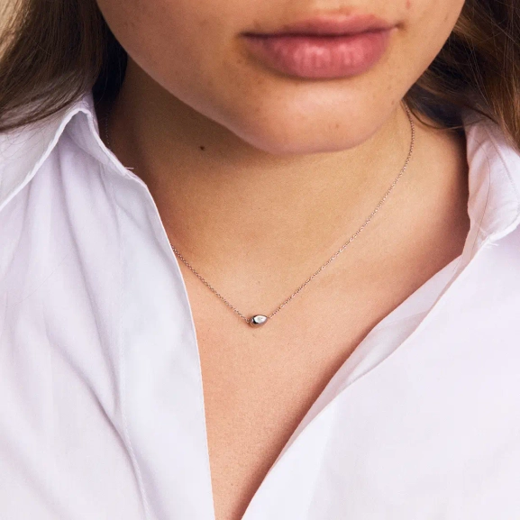 Lulu Necklace S Steel - Edblad - Snabba leveranser - Gratis paketinslagning