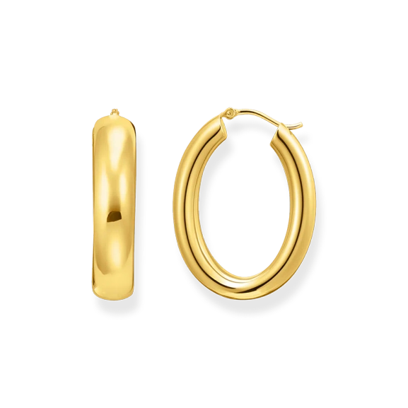 Klassiska Chuncky Örhängen Guld - Thomas Sabo - Snabb leverans & paketinslagning - Nordic Spectra