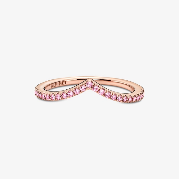 Pandora Timeless Wishbone Ring med Rosa Stenar Rosé - PANDORA - Snabb frakt & paketinslagning - Nordicspectra.se