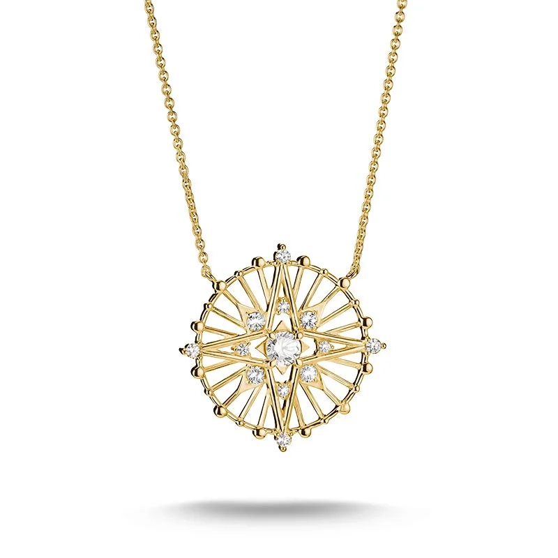 Thomas Sabo - Glittrande Stenar Talisman Halsband Guld
