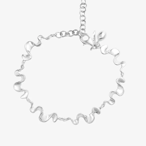 Kleines Armband „Water Flow“ aus poliertem Silber von Drakenberg Sjölin