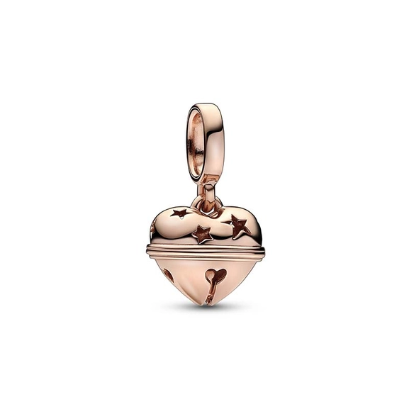 Festive Bell Dangle Charm Rosé - PANDORA - Suuri valikoima & ilmainen lahjapaketointi - Nordicspectra.fi