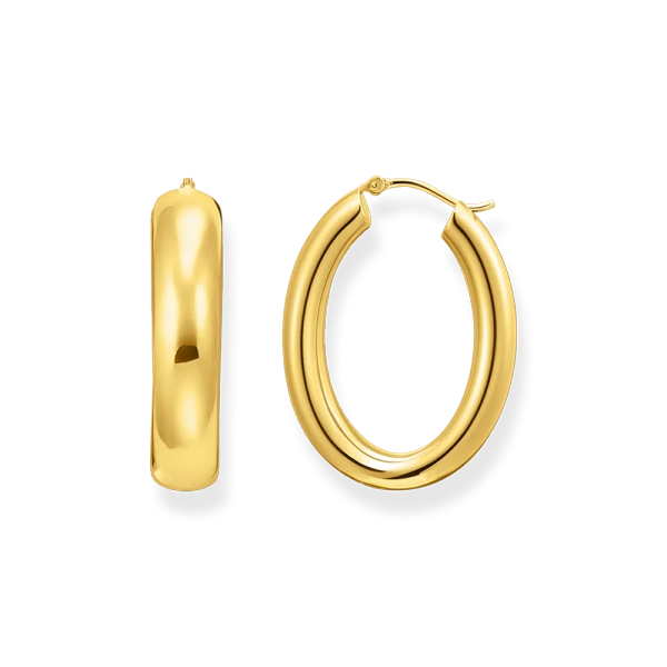 Klassiska Chuncky Örhängen Guld - Thomas Sabo - Snabb leverans & paketinslagning - Nordic Spectra