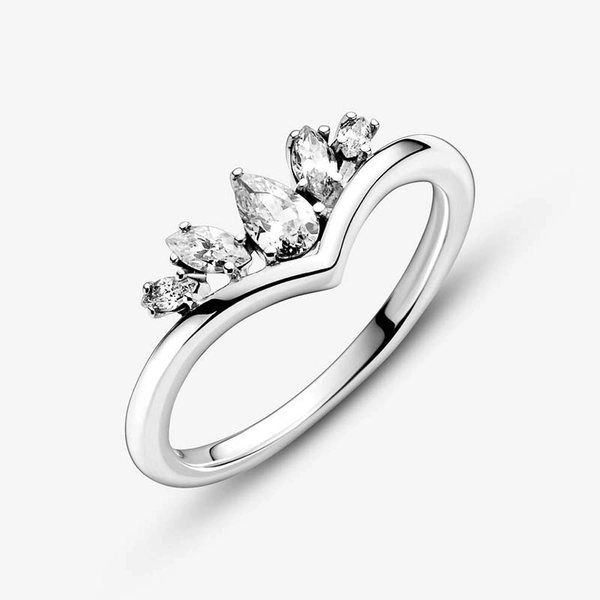 Glittrande Päron & Markis Wishbone Ring - PANDORA - Snabb frakt & paketinslagning - Nordicspectra.se
