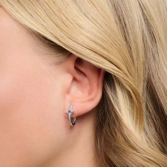 Creolen Royalty Stern Mit Steine Silber von Thomas Sabo, Schneller Versand - Nordicspectra.de