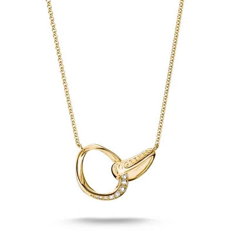 Thomas Sabo - Stort Together Glittrande Halsband Guld