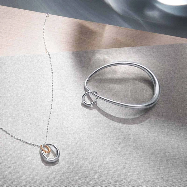 Offspring Halsband Silver & Roséguld - Georg Jensen örhängen - Snabb frakt & paketinslagning - Nordicspectra.se