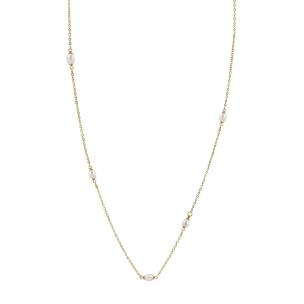 PERLA Långt Halsband Guld - Astrid & Agnes - Nordic Spectra
