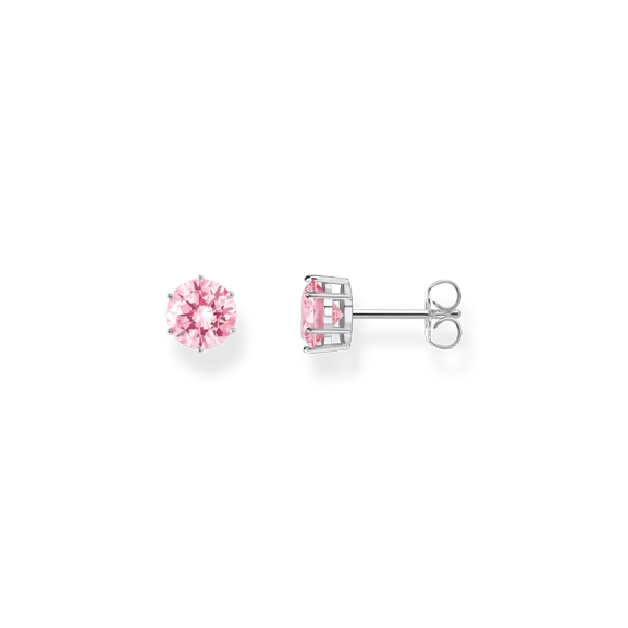 Silverörhängen med Stora Glittrande Briljantslipade Rosa Stenar - Thomas Sabo - Snabb leverans & paketinslagning - Nordic Spectra