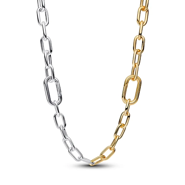 Zweifarbige Gliederkette aus der Pandora ME Kollektion aus Silber und 14-karätig vergoldetem Metall. Kreieren Sie Ihren individuellen Stil mit bezaubernden Charms.