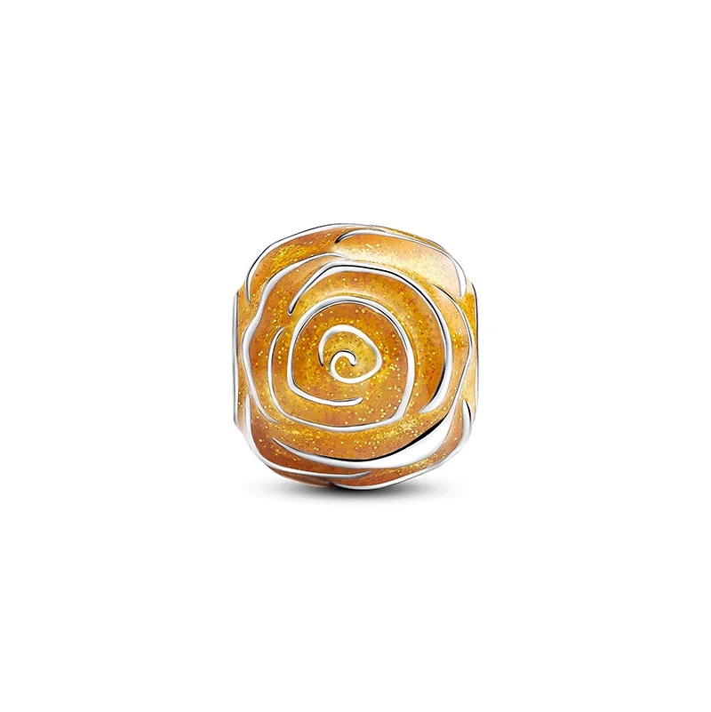 Gelbe Blühende Rose Charm - PANDORA - Nordic Spectra