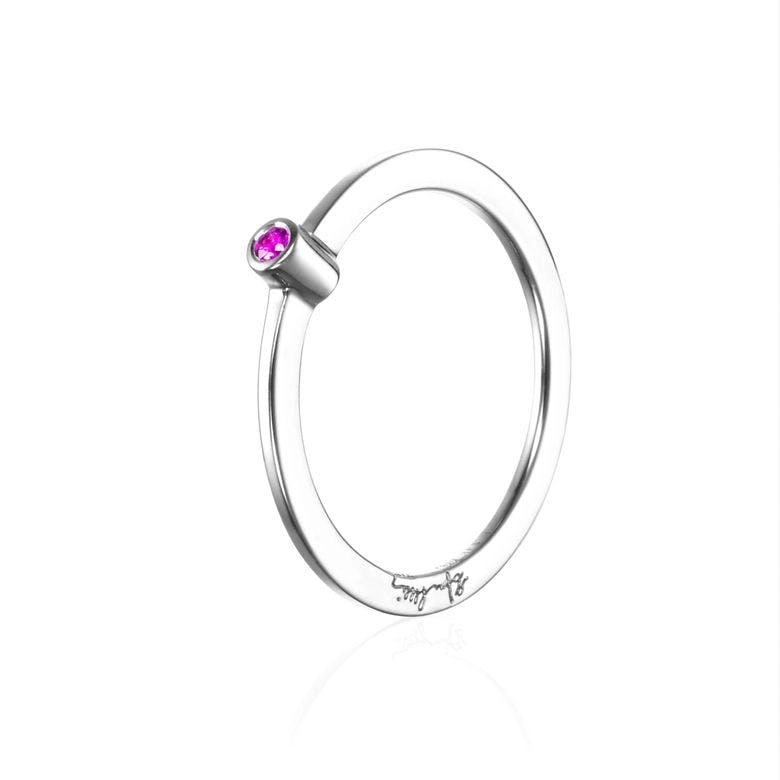 Efva Attling - Micro Blink Ring - Pink Sapphire