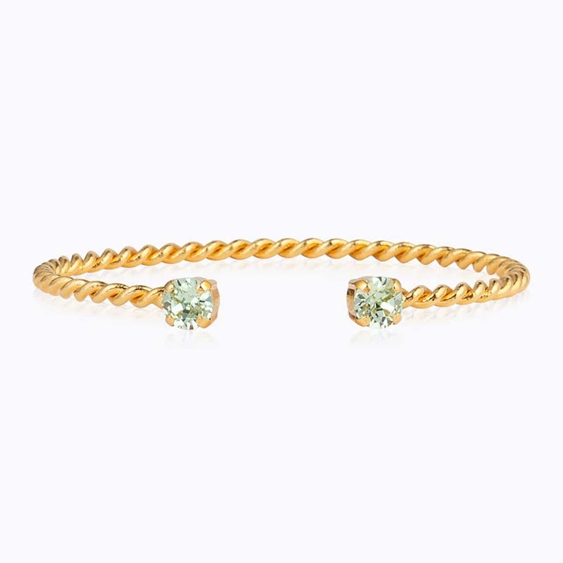 Caroline Svedbom - Mini Twisted Bracelet Gold Chrysolite