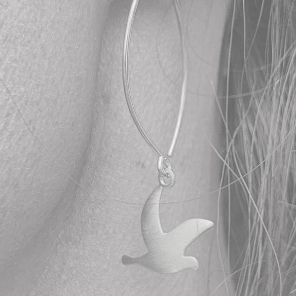 Peace Long Ear Silver -CU Jewellery - Snabb frakt & paketinslagning - Nordicspectra.se
