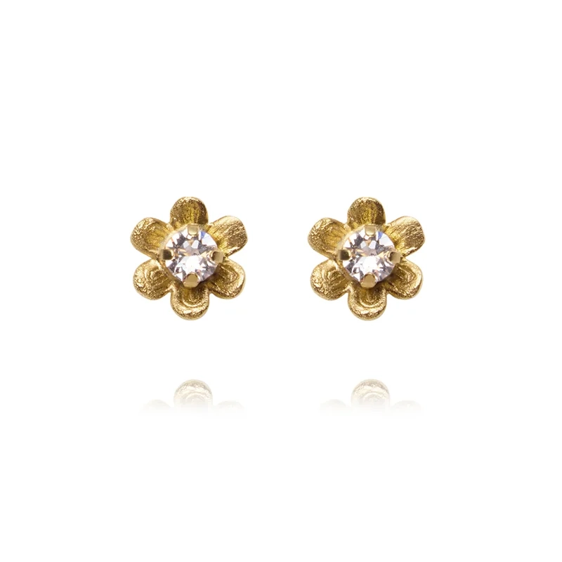 Caroline Svedbom - Juni Stud Earrings Gold Crystal