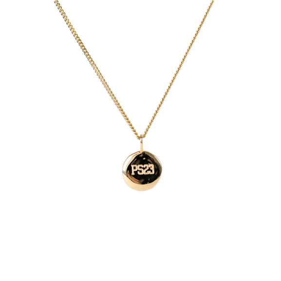 PS23 Organic Coin Gold halsband i 18K guldförgylld mässing med PS23-gravyr