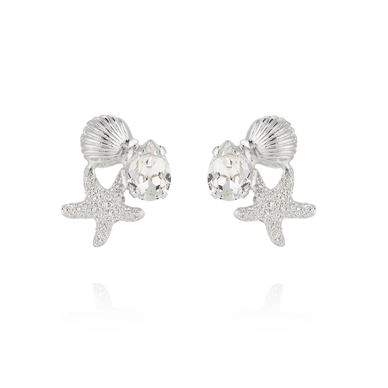 Caroline Svedbom - Seascape Earrings Rhodium Crystal