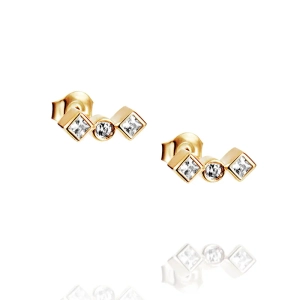 Twinkle Ear Gold-Ohrringe aus 18 Karat Gold mit sechs Diamanten