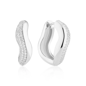 Glorenza Grande Örhängen i silver med gnistrande Cubic Zirconia-stenar från Sif Jakobs