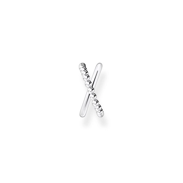 Einzel Ohrklemme Kugeln Doppel Silber von Thomas Sabo, Schneller Versand - Nordicspectra.de