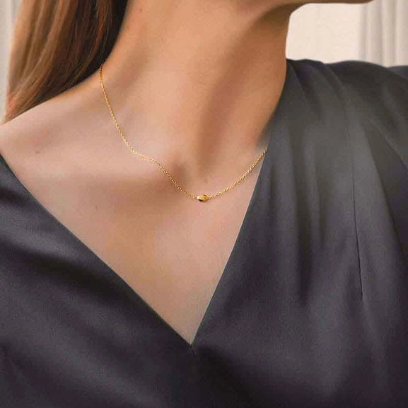 Morning Dew Petite Necklace Gold - Drakenberg Sjölin Halsband - Snabb frakt & paketinslagning - Nordicspectra.se