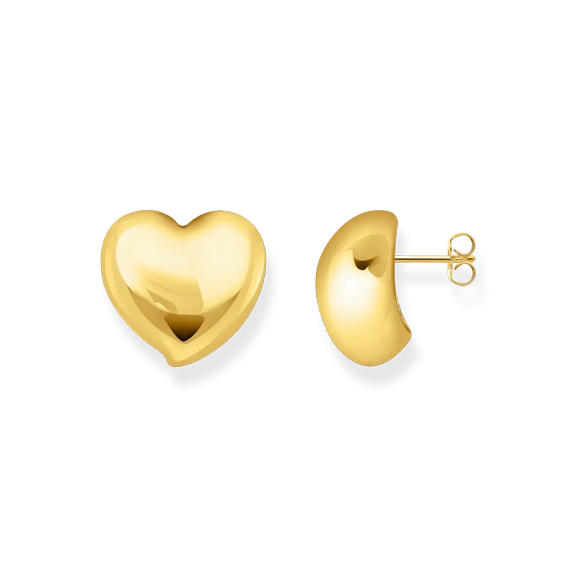Hjärtformade Stiftörhängen Guld - Thomas Sabo - Snabb leverans & paketinslagning - Nordic Spectra