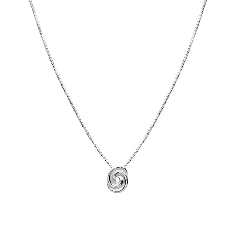 CU Jewellery - Loop Bun Necklace 42-47 Silver