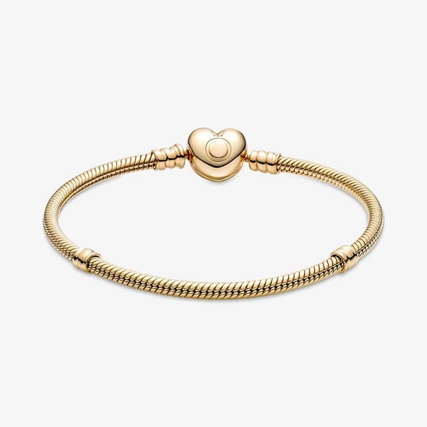 Pandora Moments Schlangen-Gliederarmband mit Herz-Verschluss von PANDORA, Schneller Versand - Nordicspectra.de