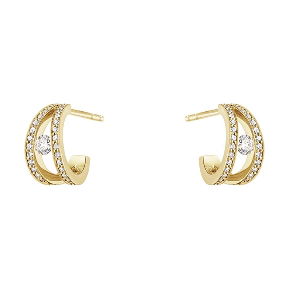 Halo Ohrringe Gold Mit Diamanten 0.44 ct von Georg Jensen, Schneller Versand - Nordicspectra.de