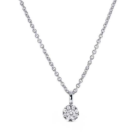 Ella Carmosé Necklace White Gold 0,18 ct Diamonds von Nordic Spectra, Schneller Versand - Nordicspectra.de