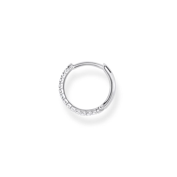 Einzel Creole Weiße Steine Silber von Thomas Sabo, Schneller Versand - Nordicspectra.de