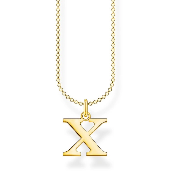 Kette Buchstabe Gold - X von Thomas Sabo, Schneller Versand - Nordicspectra.de