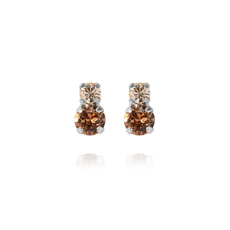 Caroline Svedbom - Leah Earrings Rhodium Recreated Topaz Combo