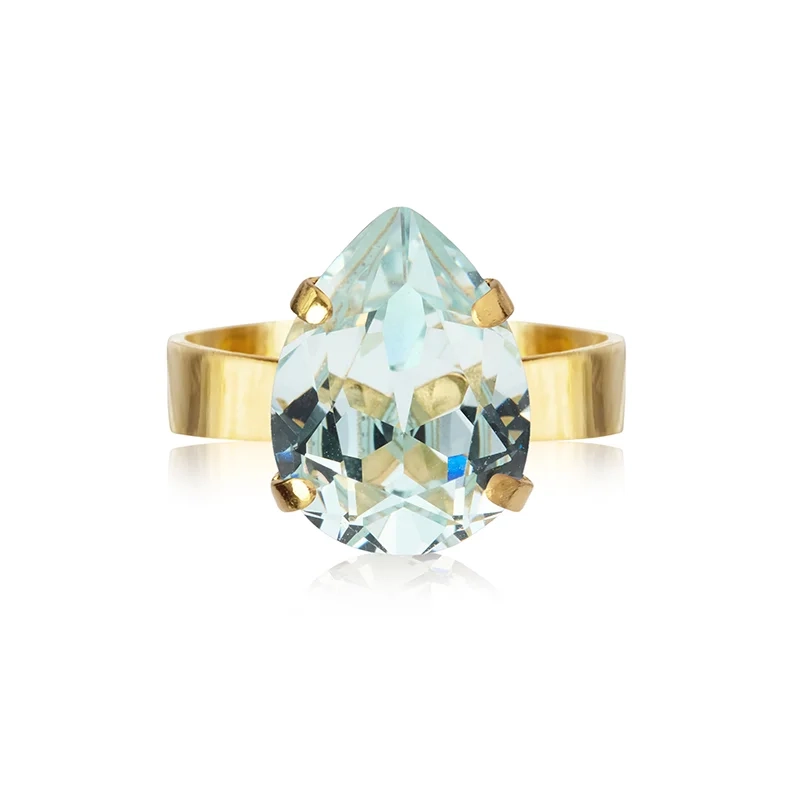 Caroline Svedbom - Mini Drop Ring Gold Light Azore