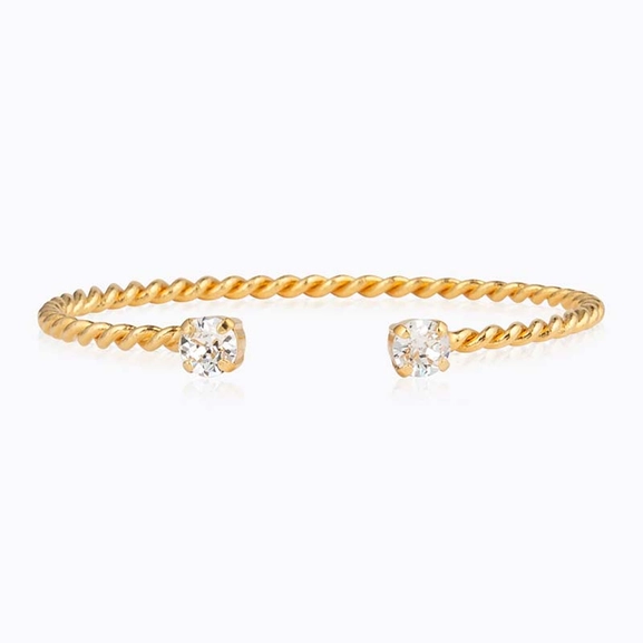 Mini Twisted Bracelet Gold Crystal - Caroline Svedbom - Snabb frakt & paketinslagning - Nordicspectra.se