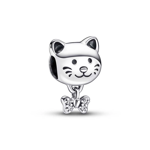 Katze & Schleife Charm von PANDORA, Schneller Versand - Nordicspectra.de