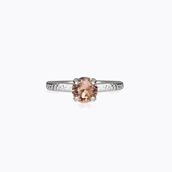 Natti Ring Rhodium Light Peach - Caroline Svedbom - Nopea toimitus ja lahjapakkaus - Nordic Spectra